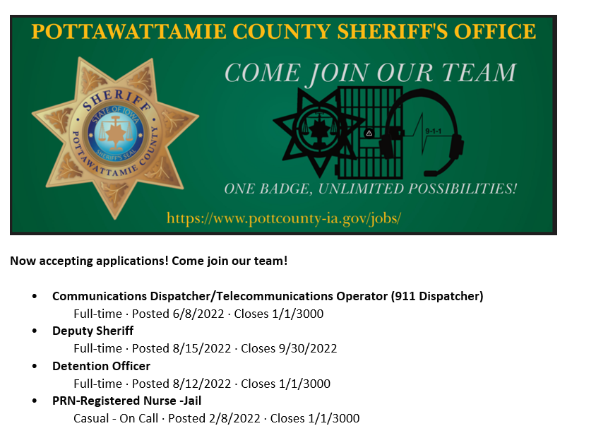Pottawattamie County Hiring